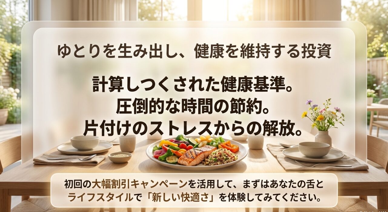 計算しつくされた健康基準と圧倒的な時間の節約による、ナッシュの新しい快適さの提案