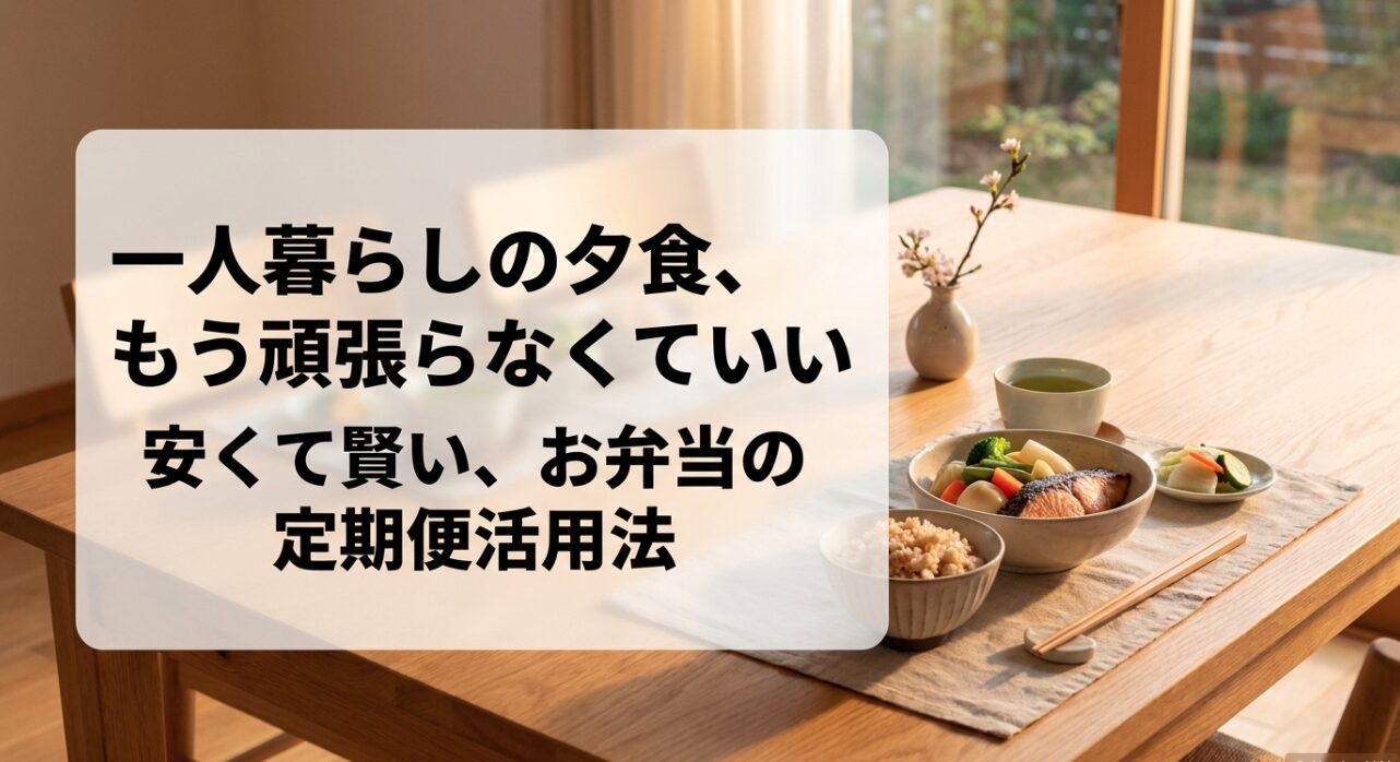 一人暮らしの夕食、もう頑張らなくていい。安くて賢い、お弁当の定期便活用法