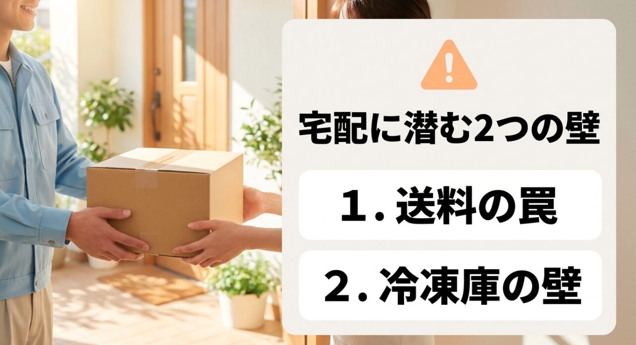 宅配弁当に潜む送料の罠と冷凍庫の壁という2つの課題